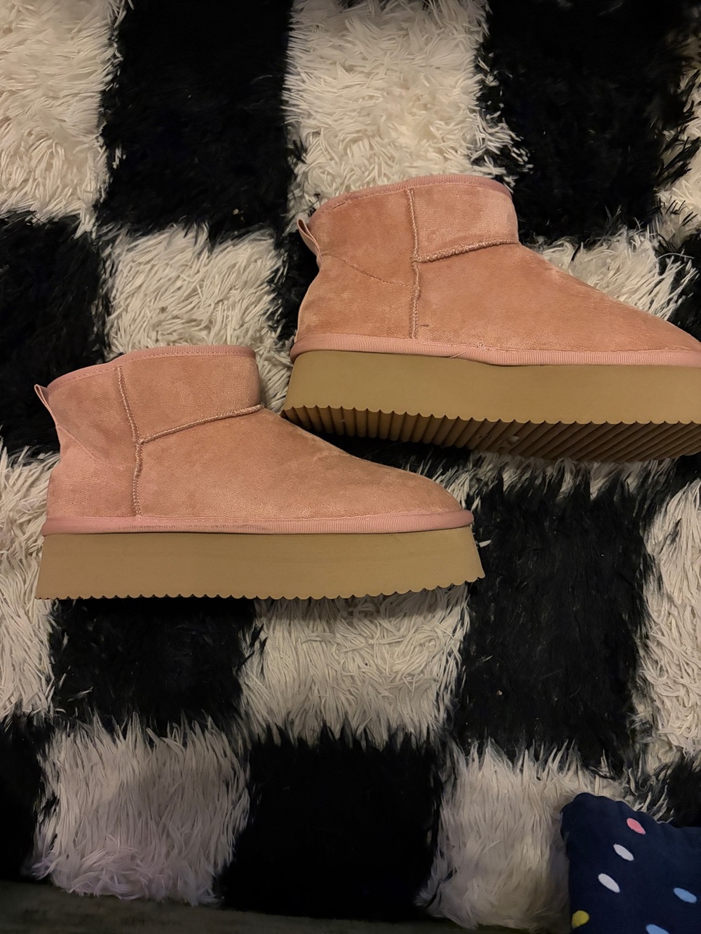 HeyGirl by Corkys Room Service Platform Mini Boot Blush Pink Size 8